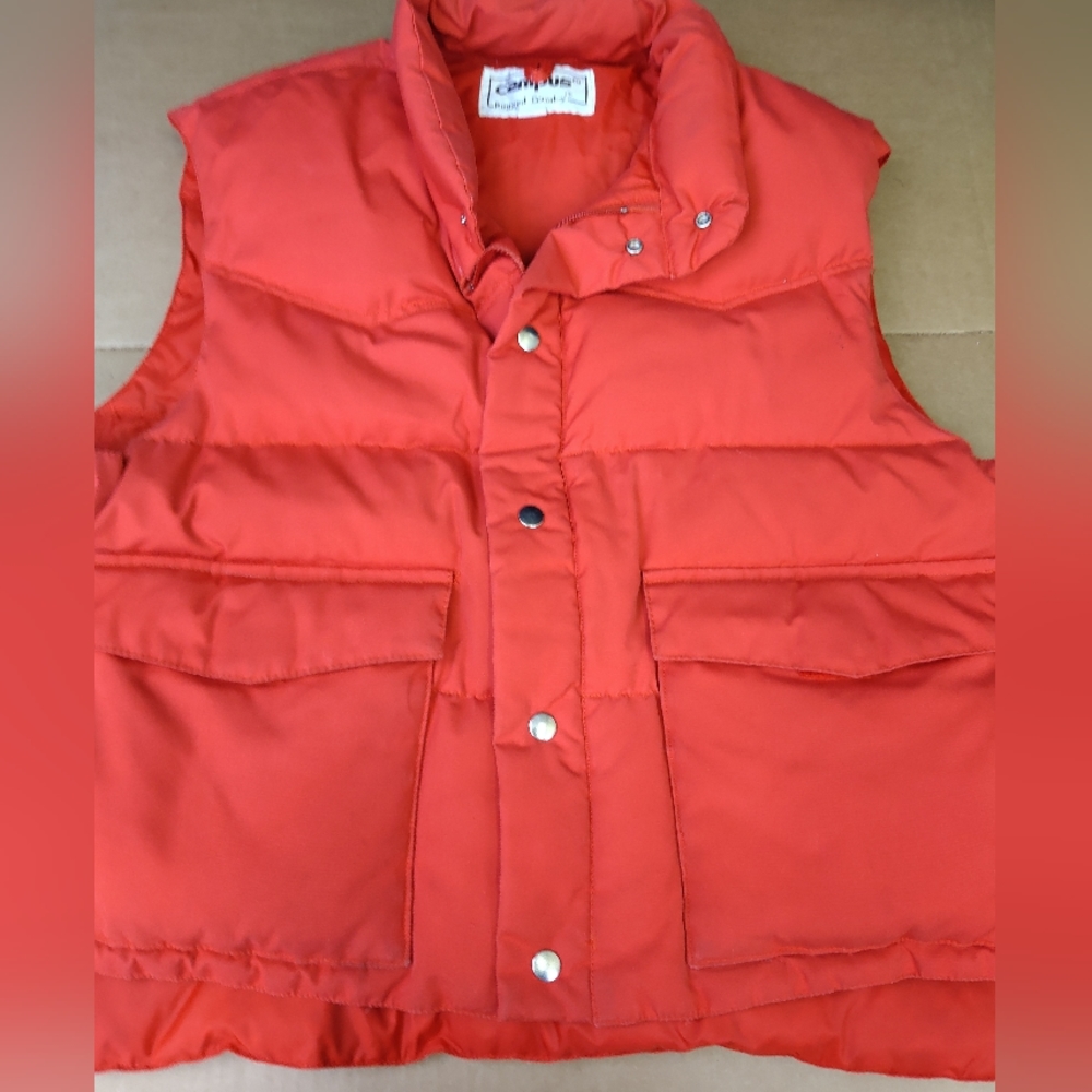 Vtg Campus Rugged Country Puffer Vest Down Filled Water Repellent 80s Hunting XL